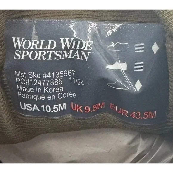 World Wide Sportsmans Palomar Fishing Shoes MENS Brown Slip On SIZE 10.5 - Picture 3 of 8